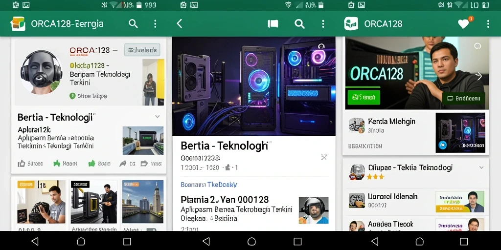 Antarmuka ORCA128 yang ramah pengguna dengan berita terbaru.