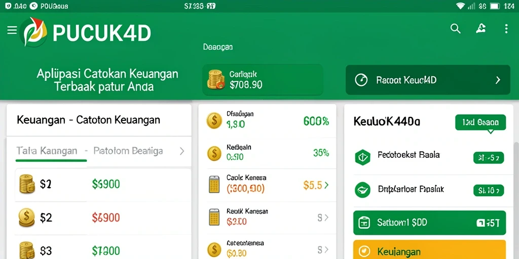 Tampilan antarmuka pengguna PUCUK4D yang intuitif untuk Catatan Keuangan.