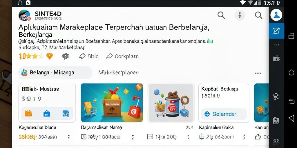 Tampilan antarmuka aplikasi SINTE4D yang user-friendly untuk berbelanja.