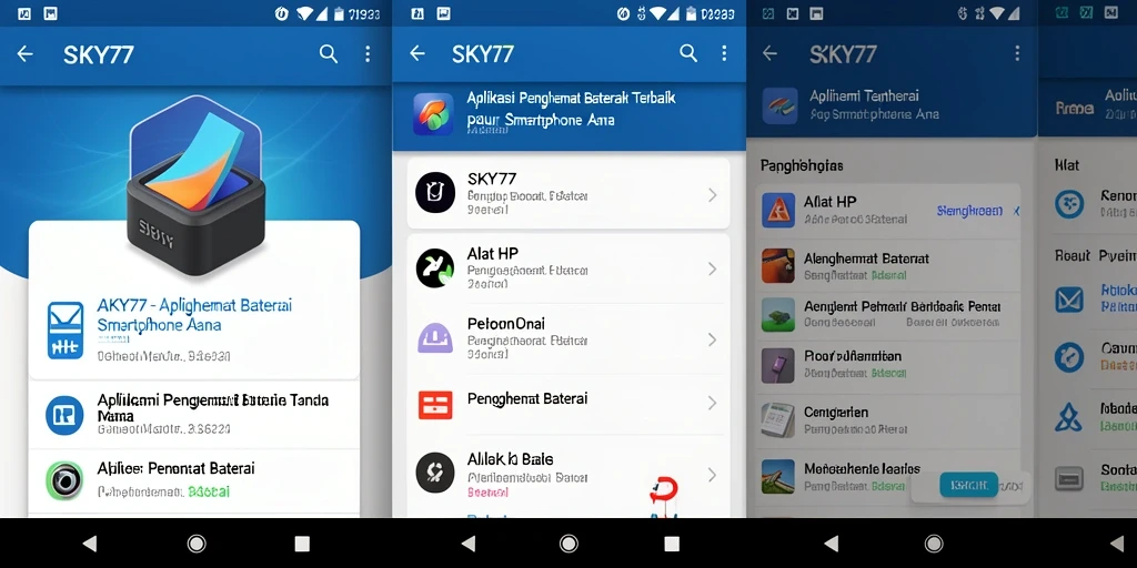 Tampilan antarmuka aplikasi Penghemat Baterai yang intuitif dan mudah digunakan.
