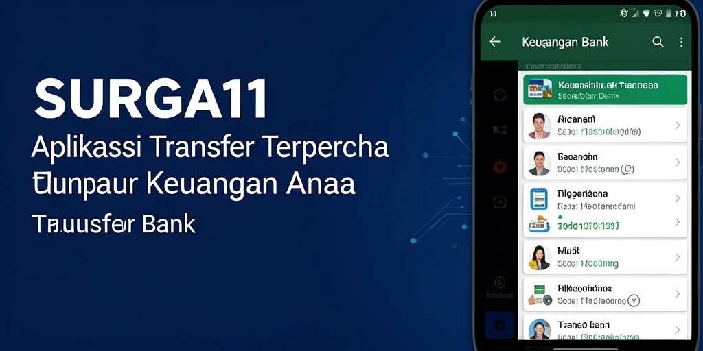 Tampilan antarmuka SURGA11 untuk transaksi Transfer Bank yang mudah digunakan.
